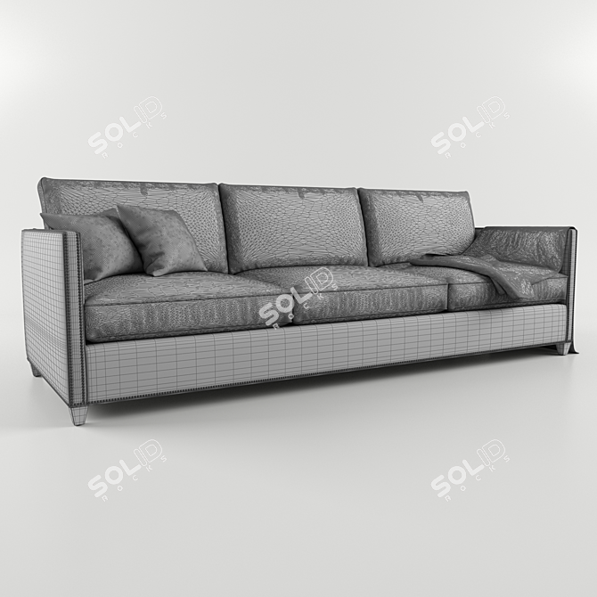 Sophisticated Nailhead Accent Sofa 3D model image 3