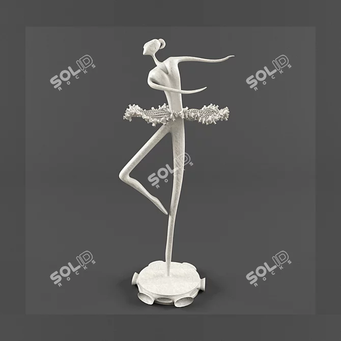 Elegant 3Dmax2016 Vray Statuette 3D model image 1