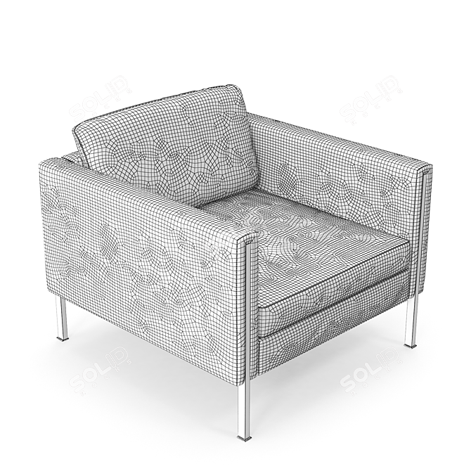 LigneRoset Andy Upholstered Chair 3D model image 3