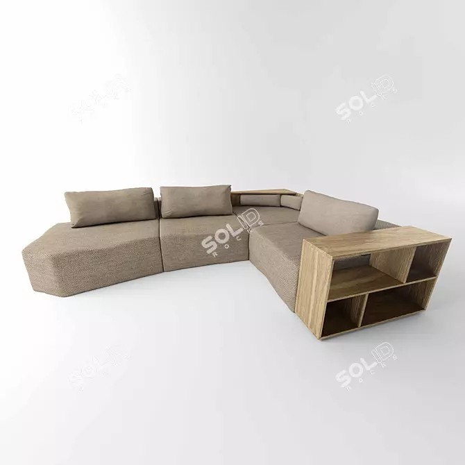 Comfort Haven Sofa 3D model image 1