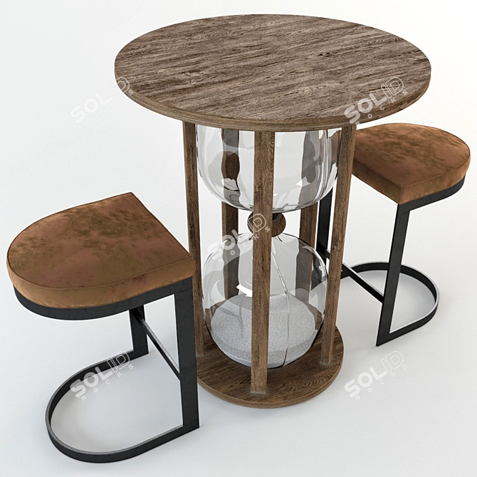 Van Thiel & Co Sand Timer Bar Table with Chairs 3D model image 3