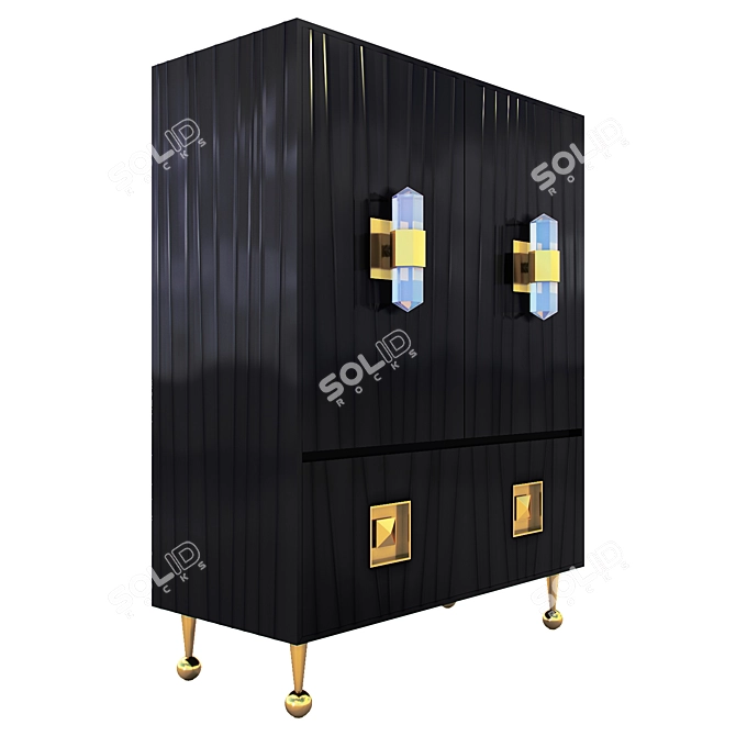 Jonathan Adler Crawford Cabinet 3D model image 1