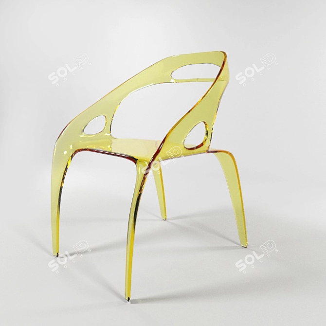 Durable Plastic Chair: Polys: 30,720 3D model image 1