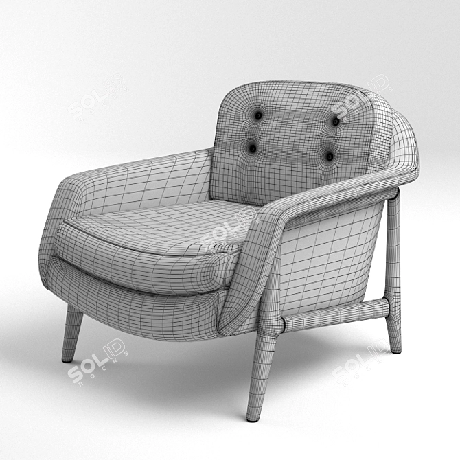 
"Stylish Stella Armchair by Espasso 3D model image 2