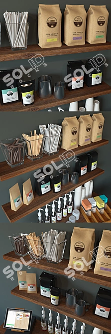 Title: Coffee Shop Set: Decors for The Perfect Coffee Experience 3D model image 3