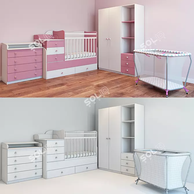 Enchanting Fairy Kids Furniture 3D model image 1