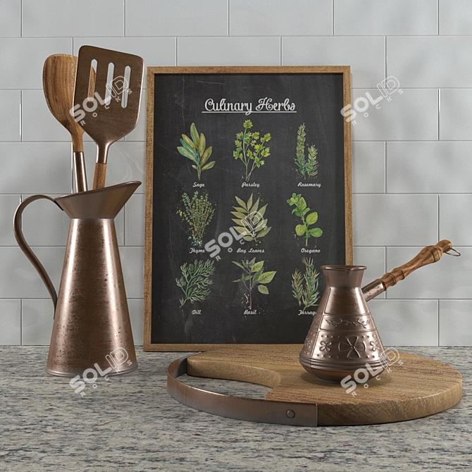 Kitchen Deco: Customize with Turbosmooth 3D model image 1
