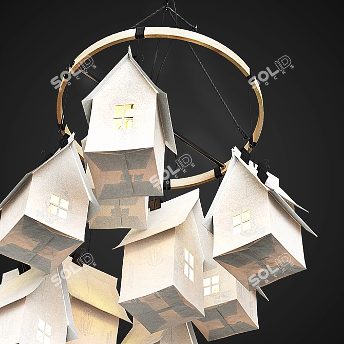 Elegant Handmade Chandelier 3D model image 2