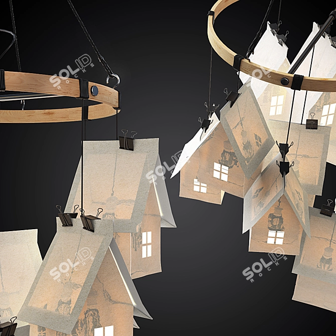 Elegant Handmade Chandelier 3D model image 3