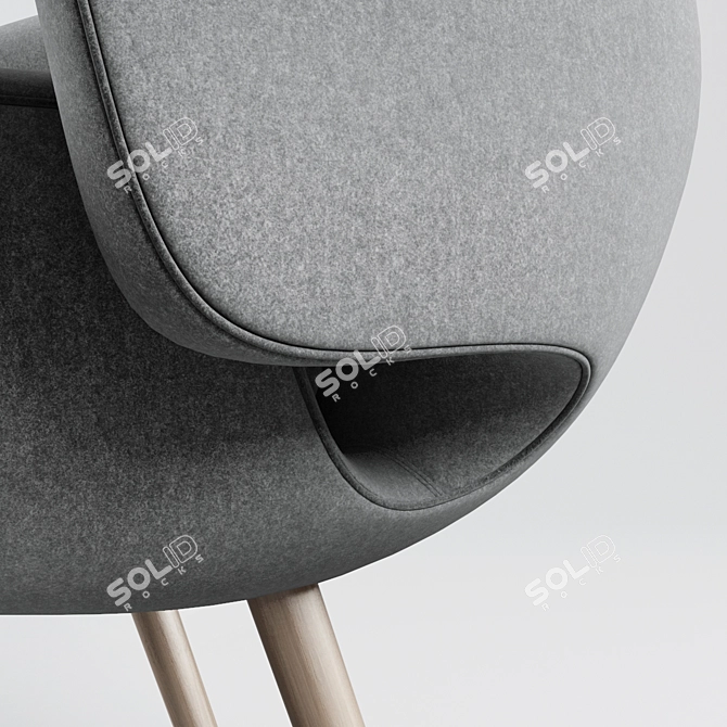 Modern Fusion Set: Chair, Footrest, Table 3D model image 2
