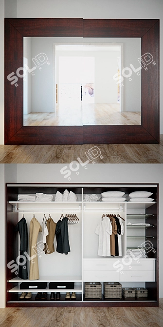 Mebelux Diretto Wardrobe with Filling 3D model image 2