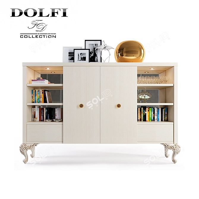 Classic TV Wall Unit, Dolfi FD Collection 3D model image 1