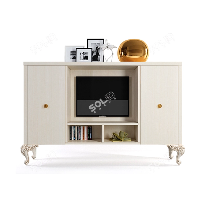 Classic TV Wall Unit, Dolfi FD Collection 3D model image 2