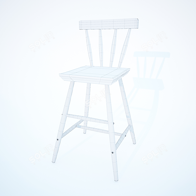 Comfortable Children's Chair: IKEA AGAM 3D model image 2