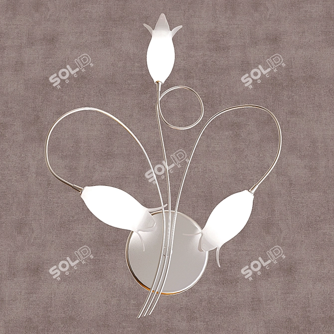 Sophisticated Italian-design Lussole Laubello Wall Sconce 3D model image 1