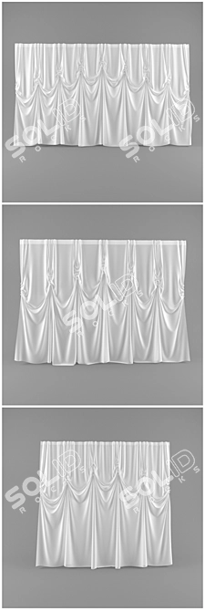 Title: Versatile Archive Curtains 3D model image 2