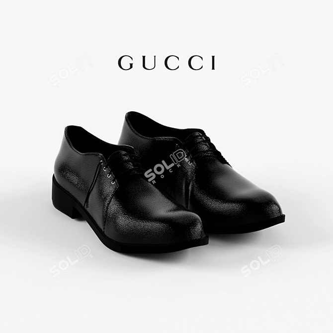 Gucci Men's Leather Shoes 3D model image 1