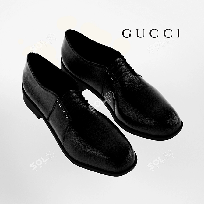 Gucci Men's Leather Shoes 3D model image 2