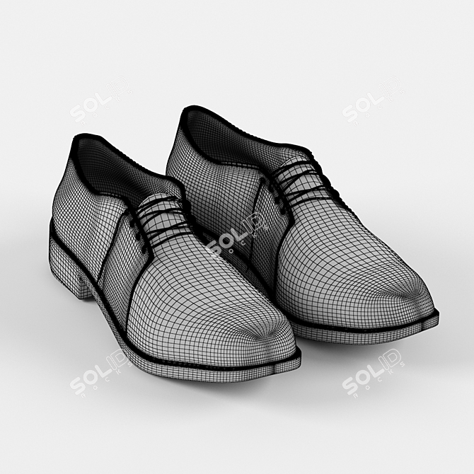 Gucci Men's Leather Shoes 3D model image 3
