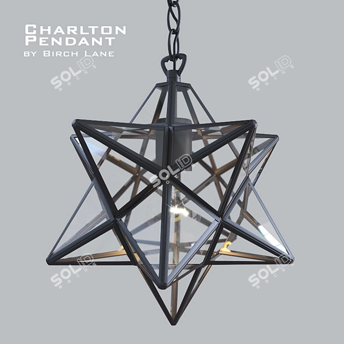 Charlton Pendant: Elegant Lighting Fixture 3D model image 1