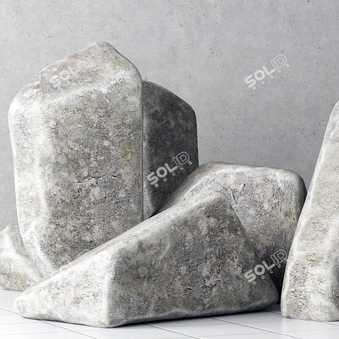 Premium Stone Chip Texture - High Resolution 3D model image 2