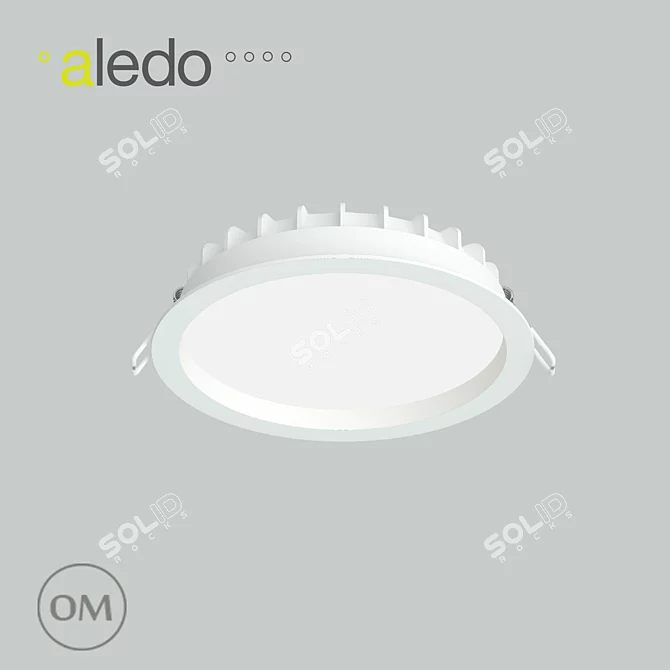 Slim LED Round Light - RON: Soft and Even Illumination 3D model image 1