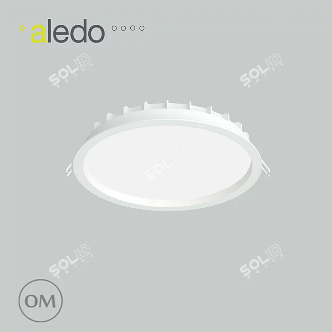 Slim Round LED Light - RON 3D model image 1