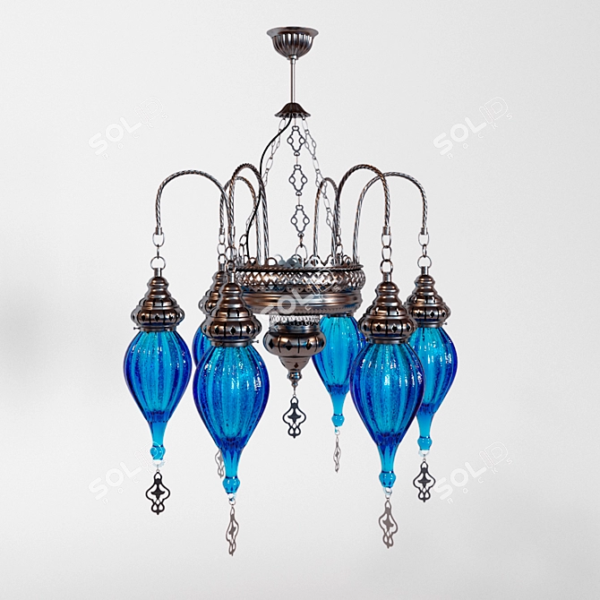 Title: Mystic Aladdin Chandelier 3D model image 1