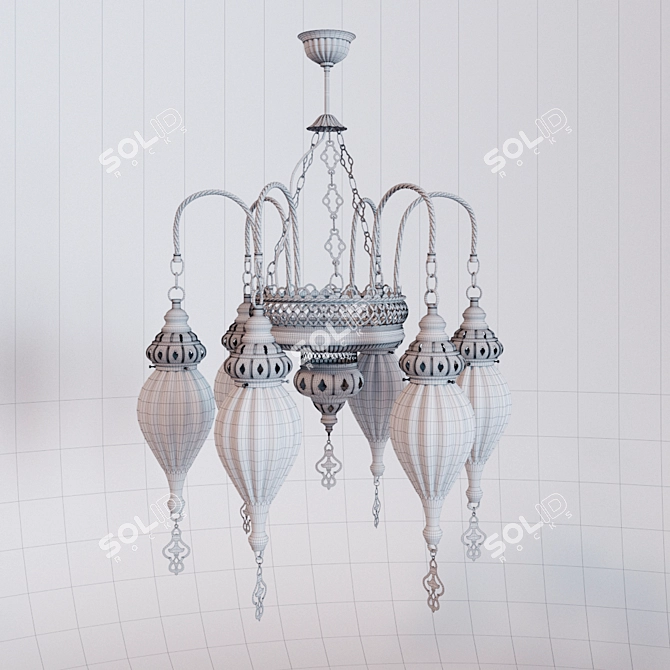 Title: Mystic Aladdin Chandelier 3D model image 3