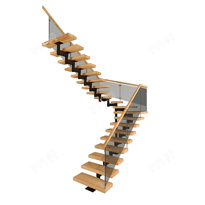 Versatile Space Saver Stairs 3D model image 2