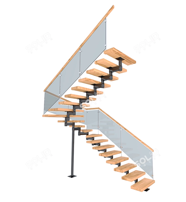 Versatile Space Saver Stairs 3D model image 3