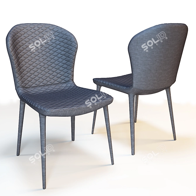 Atlantis Dark Grey Chair 3D model image 1