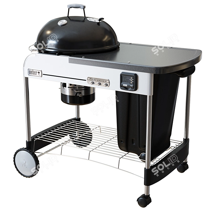Deluxe GBS Charcoal Grill 3D model image 1