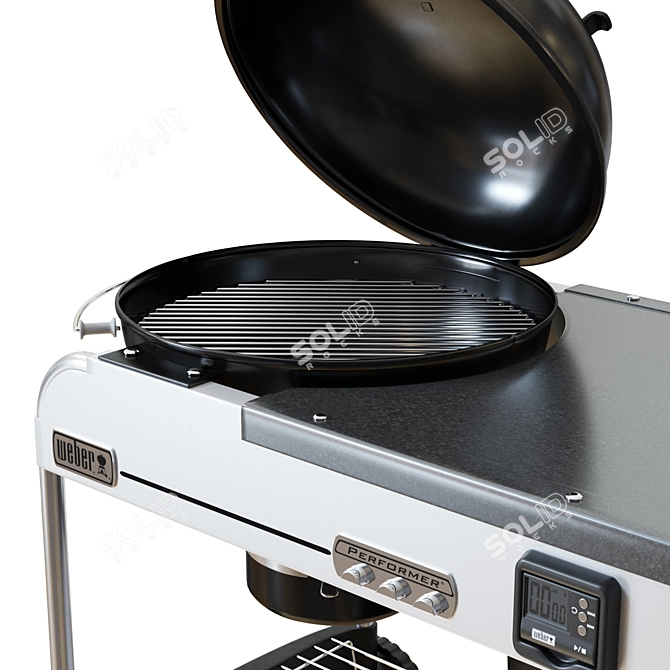 Deluxe GBS Charcoal Grill 3D model image 2