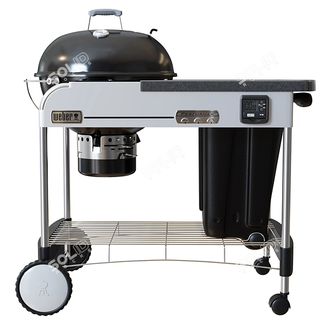 Deluxe GBS Charcoal Grill 3D model image 3