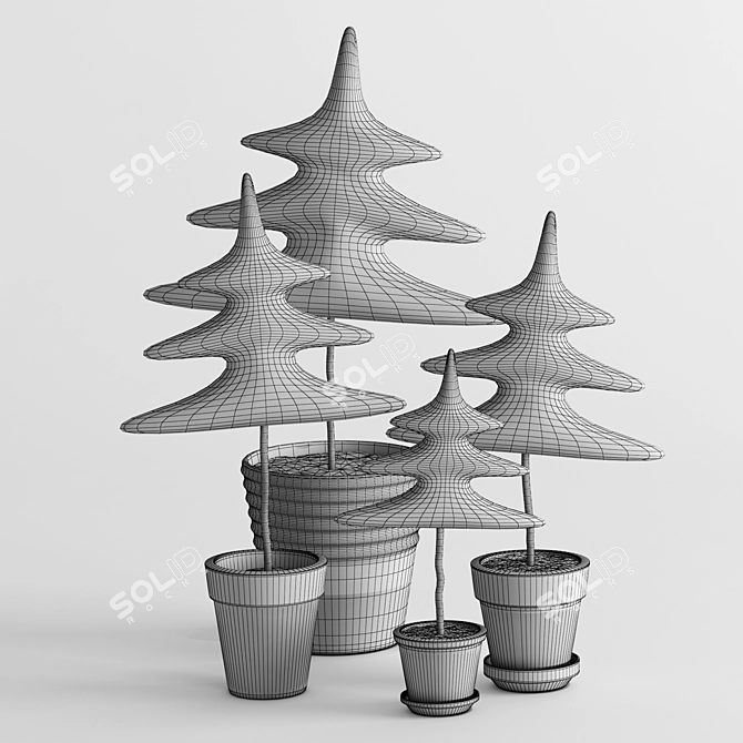 Title: Tilda's Textile Christmas Trees 3D model image 2