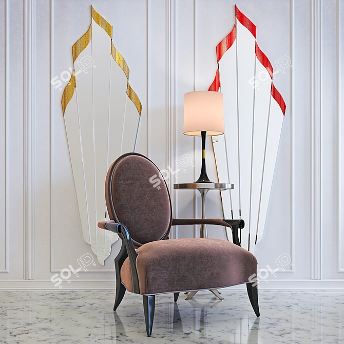 Elegant Christopher Guy Interior Set 3D model image 1