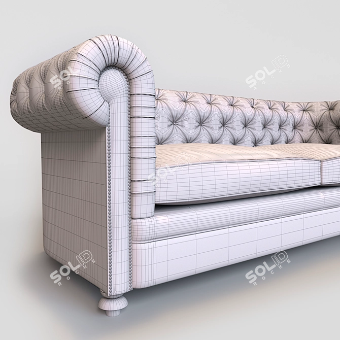  Luxe Comfort: Abraham Junior Grand Sofa 3D model image 3