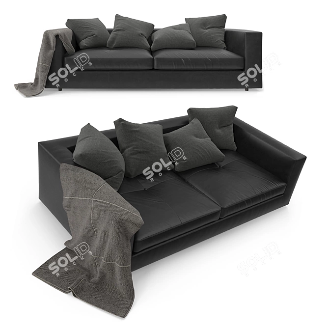Luxurious Ligne Roset Bergame Sofa 3D model image 1