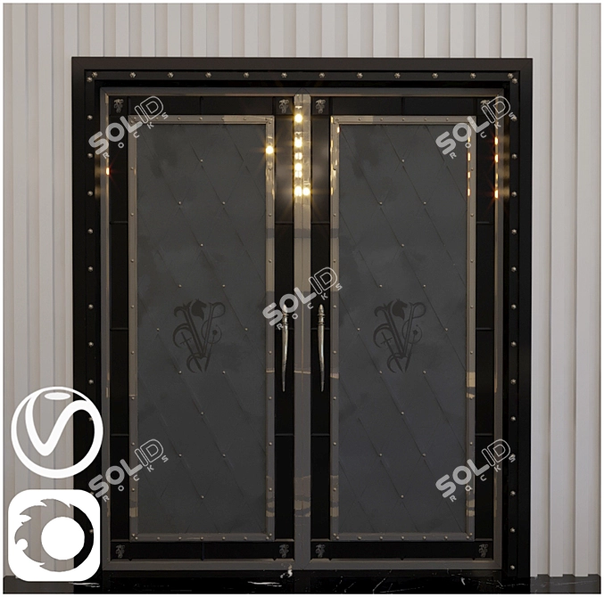 Sleek Visionnaire Door 3D model image 1