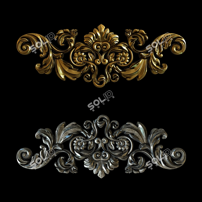 Elegant Decorative Pattern 3D model image 1