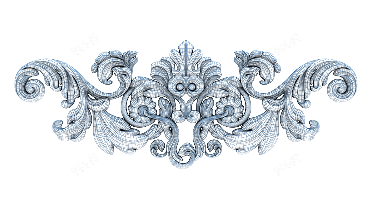 Elegant Decorative Pattern 3D model image 2