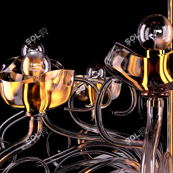 De Majo Aria K8: Exquisite Murano Glass Chandelier 3D model image 2