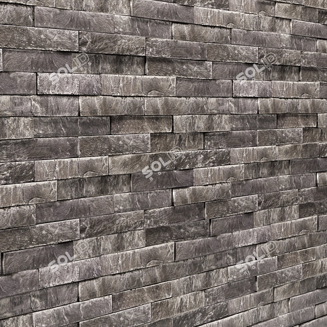 Sleek Slate Wall Tiles 3D model image 1