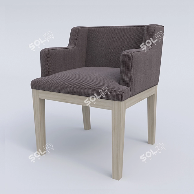 MHLIVING Hardwood Chair: Elegant and Versatile 3D model image 1