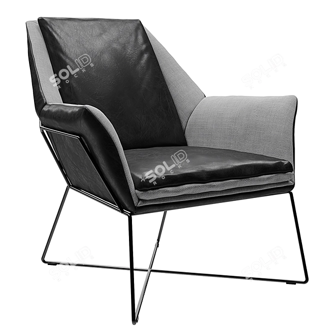 Modern Reversible Cushion Chair 3D model image 1