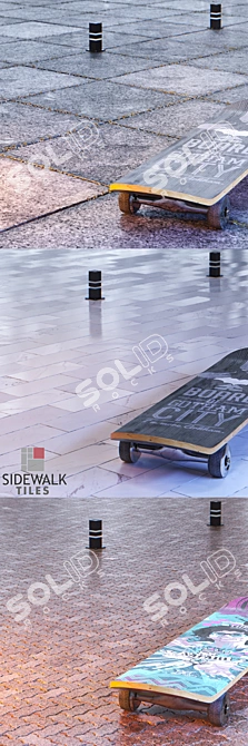 Versatile Sidewalk Pavers | High-Quality Tiles 3D model image 2