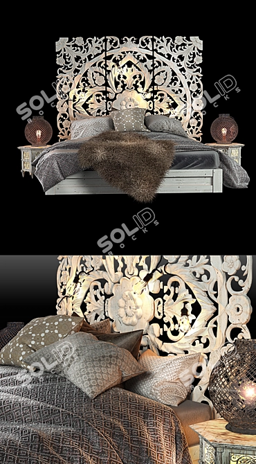 Oriental Dream Bed 3D model image 2