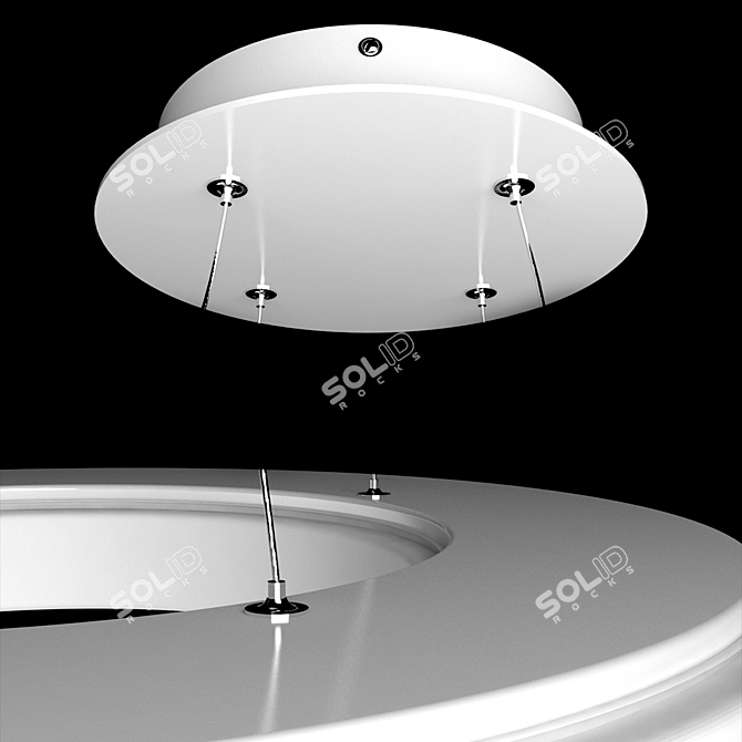 Norden White Acrylic Pendant 3D model image 2