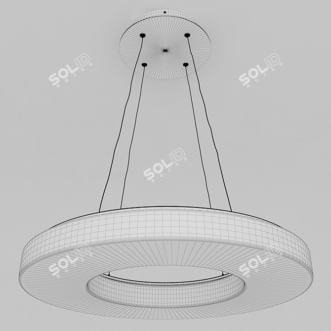 Norden White Acrylic Pendant 3D model image 3